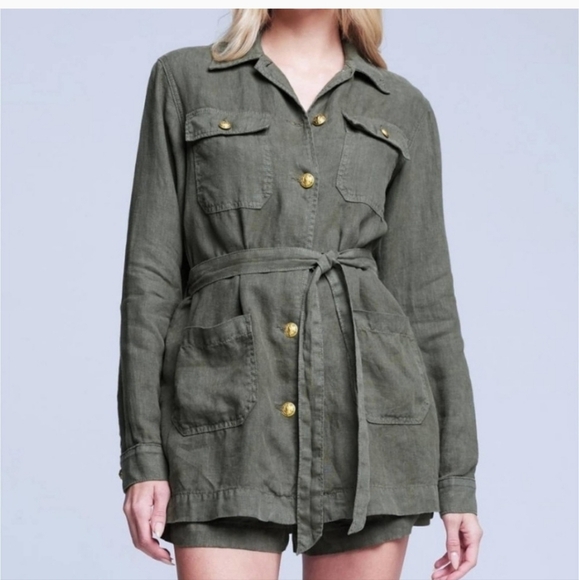 L'AGENCE JAMILA LINEN JACKET sz.Xsm - Picture 1 of 6